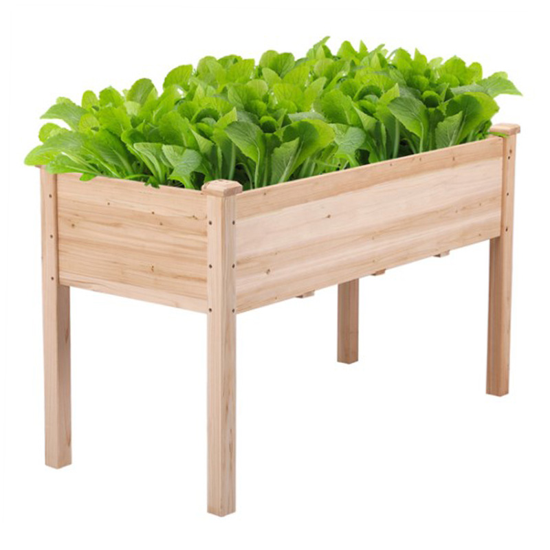 Wooden Raised Vegetable Garden Bed Elevated Grow Vegetable Planter