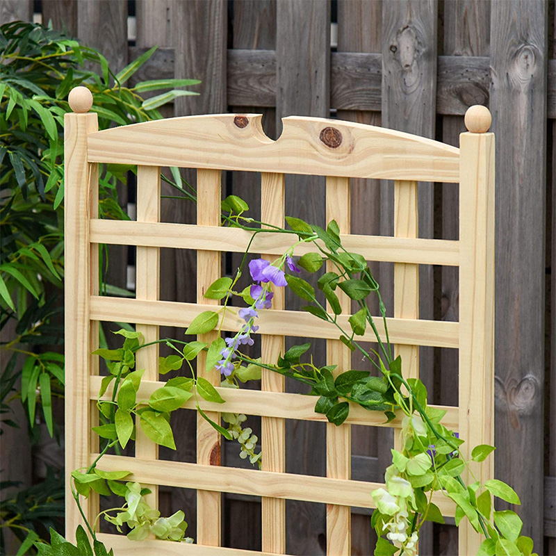 23.5' x 11.5' x 49.25' Raised Garden Bed with Trellis Board Back & Strong Wooden Design & Materials