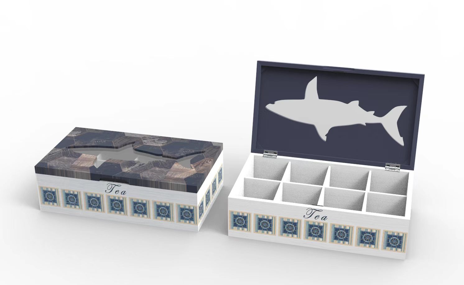 Lixincrafts seaside sanctuary decor, sea style decor,tea box