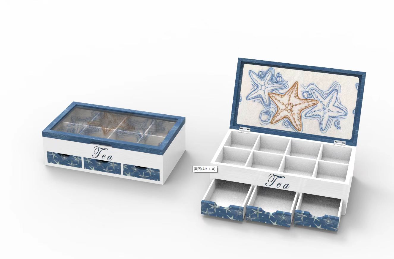 Lixincrafts seaside sanctuary decor, sea style decor,tea box