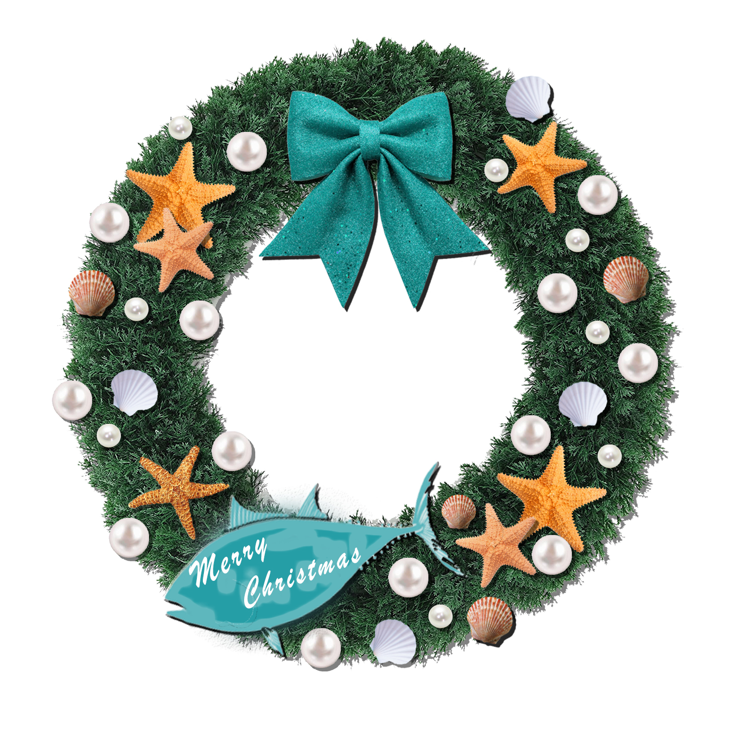 Lixincrafts seaside sanctuary decor, sea style decor,Shell Wreath