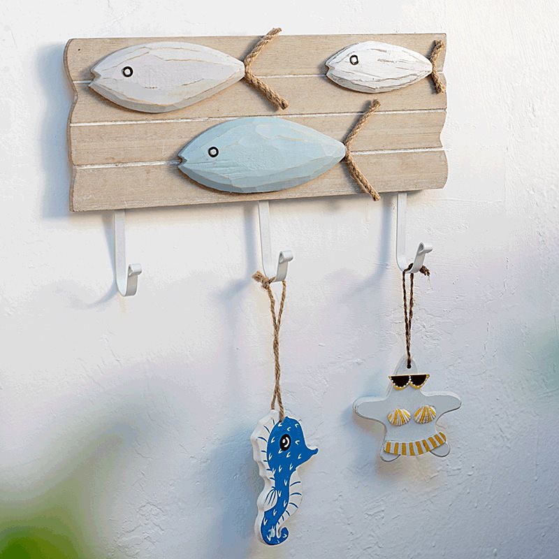 Lixincrafts seaside sanctuary decor, sea style decor,Ship Wheel -fish decor