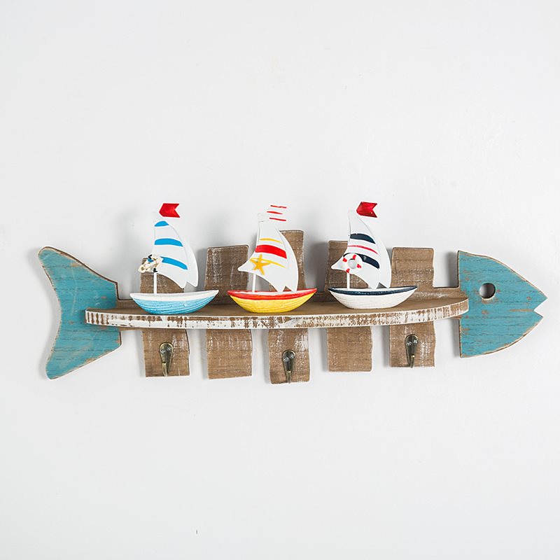 Lixincrafts seaside sanctuary decor, sea style decor,Ship Wheel -fish decor