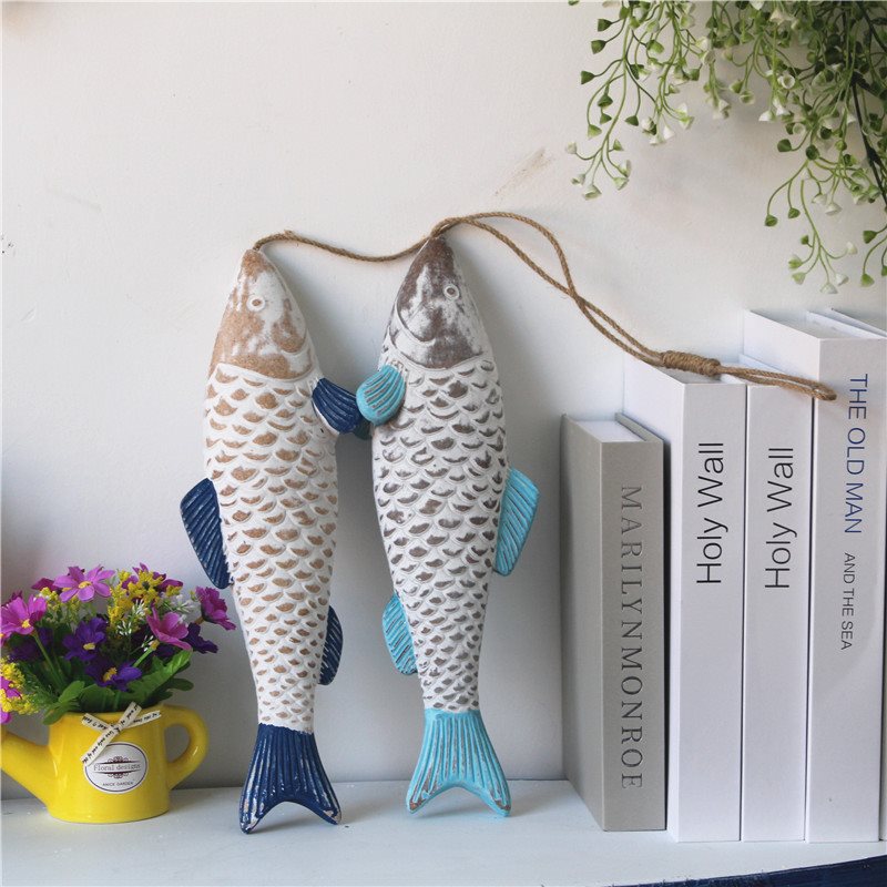 Lixincrafts seaside sanctuary decor, sea style decor,Ship Wheel -fish decor