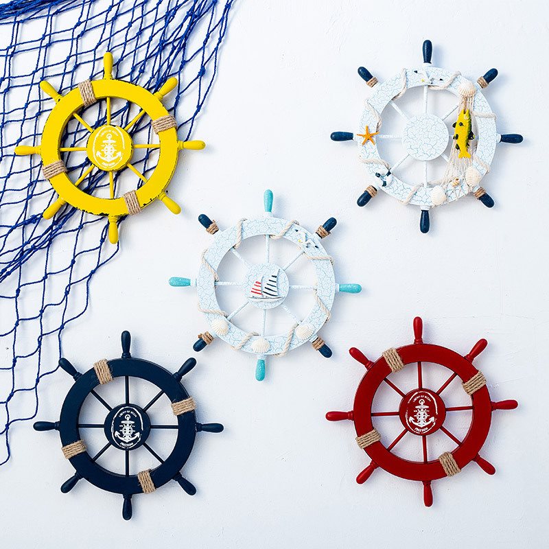 Lixincrafts seaside sanctuary decor, sea style decor,Ship Wheel 