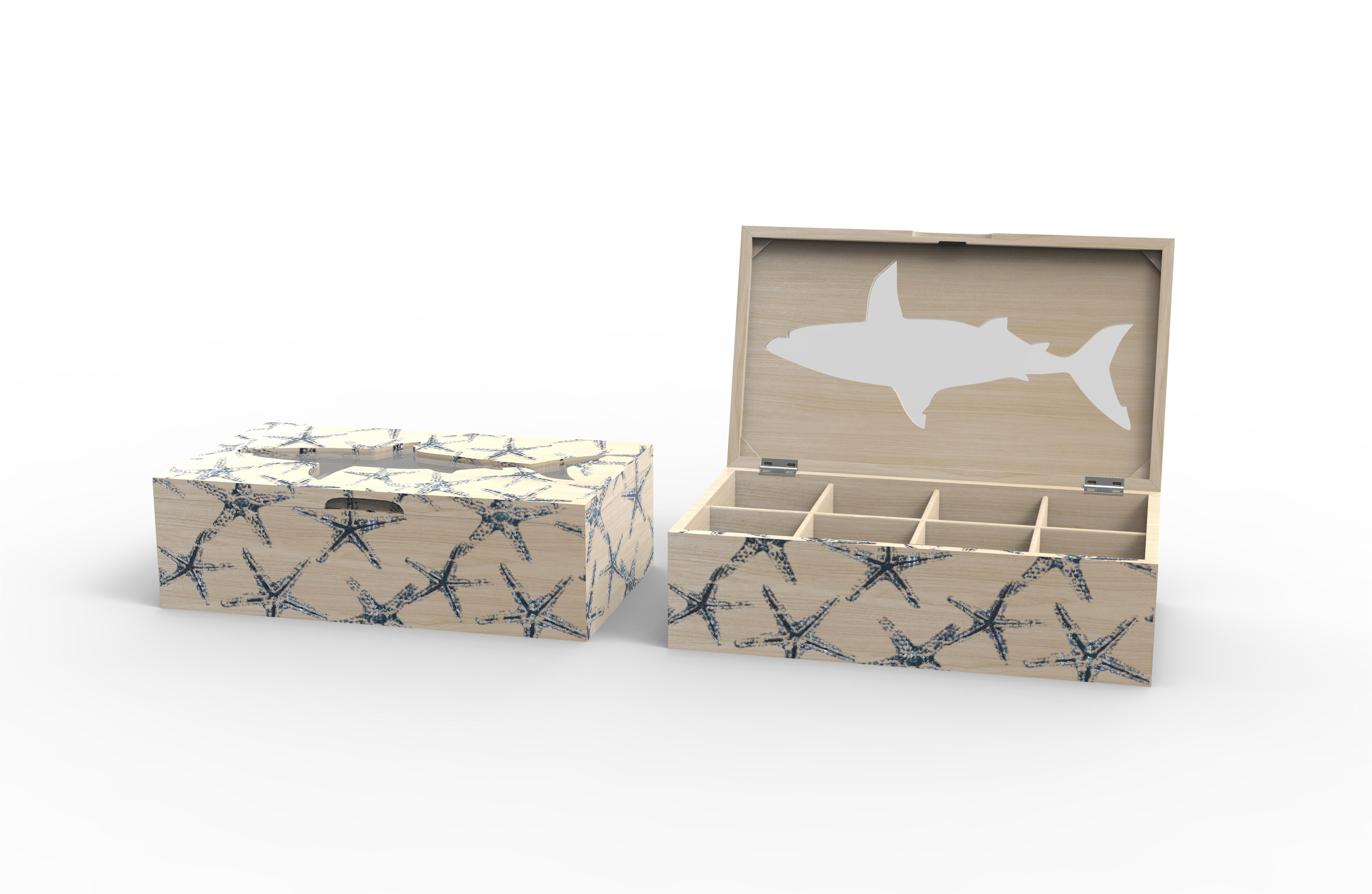 Lixincrafts seaside sanctuary decor, sea style decor,tea box