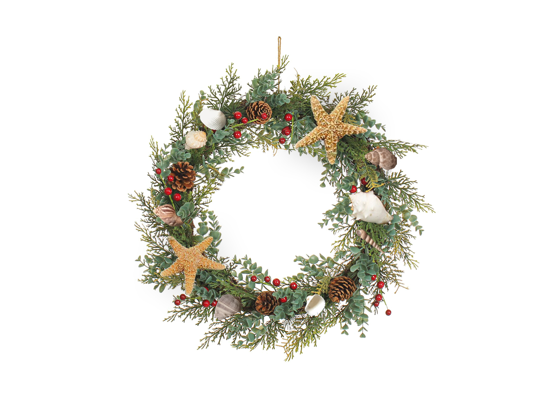 Lixincrafts seaside sanctuary decor, sea style decor,Shell Wreath