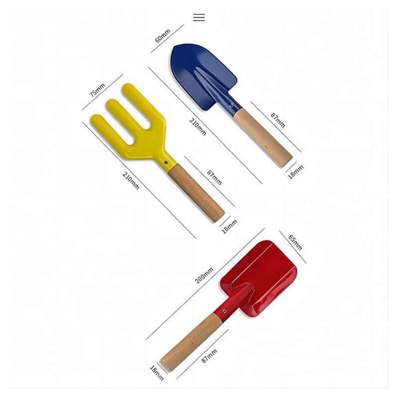 Colorful Garden Tools Mini Trowel Rake Shovel with Wooden Handle