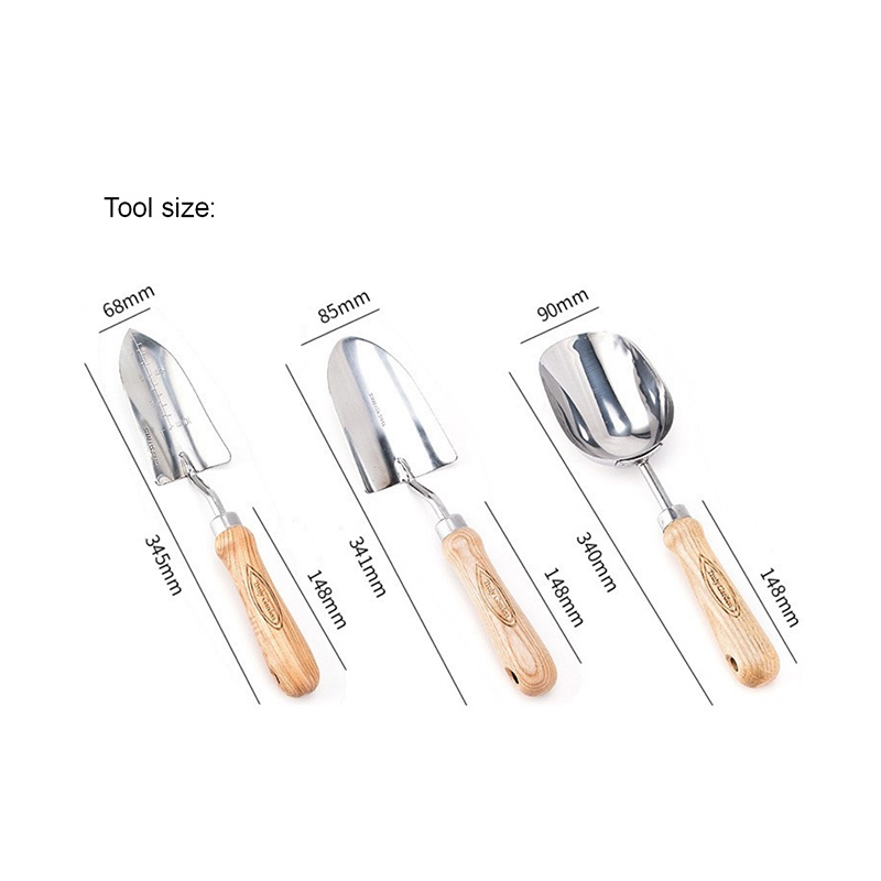 LXG112224 Stainless Steel Garden Digging Hand Tools Set With Bag And Apron
