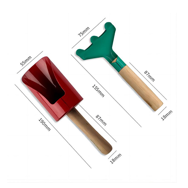 Colorful Garden Tools Mini Trowel Rake Shovel with Wooden Handle