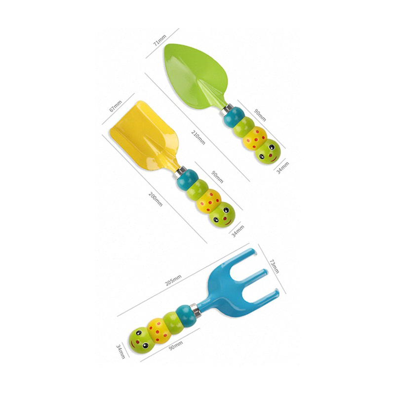 3 Piece Toys Sand Shovel Garden Digging Tools Kids Gardening Tools