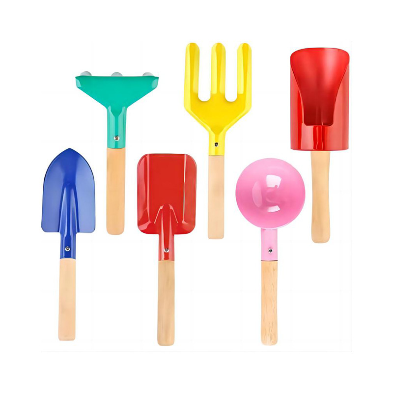Colorful Garden Tools Mini Trowel Rake Shovel with Wooden Handle