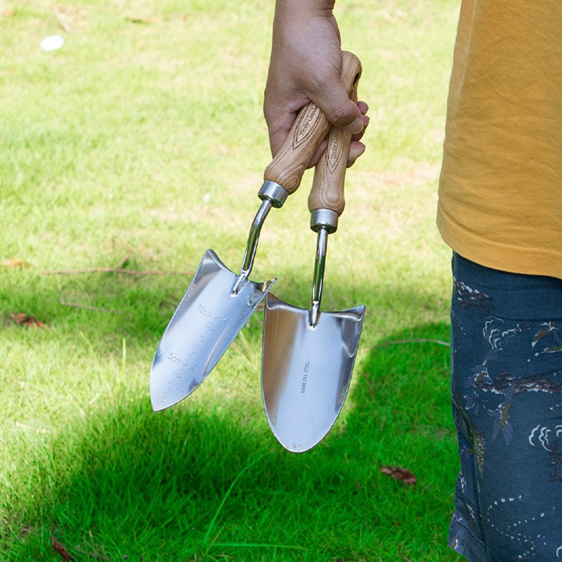 LXG112224 Stainless Steel Garden Digging Hand Tools Set With Bag And Apron