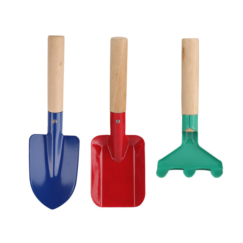 Colorful Garden Tools Mini Trowel Rake Shovel with Wooden Handle